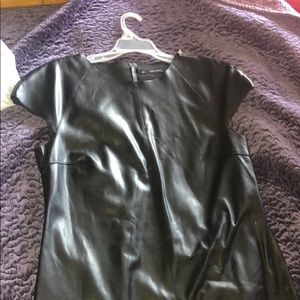 Faux Leather Black Dress size 10